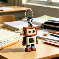 Porte-clés décapsuleur en caoutchouc souple 3D motif dessin animé, robots de science-fiction, breloques mignonnes, cadeau personnalisé, écologique, vente en gros