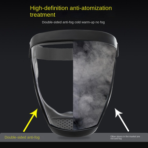 Boucliers faciaux complets de Offre Spéciale directe d'usine lunettes de protection faciales durables transparentes Anti-buée anti-rayures pour industriel
