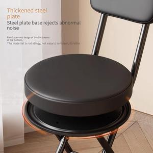 Sedia Pieghevole in Metallo con Seduta in PU dal Design Moderno, con Cuscino Spesso, per Interni ed Esterni, Arredamento per <span class=keywords><strong>Soggiorno</strong></span> - Product Image 4