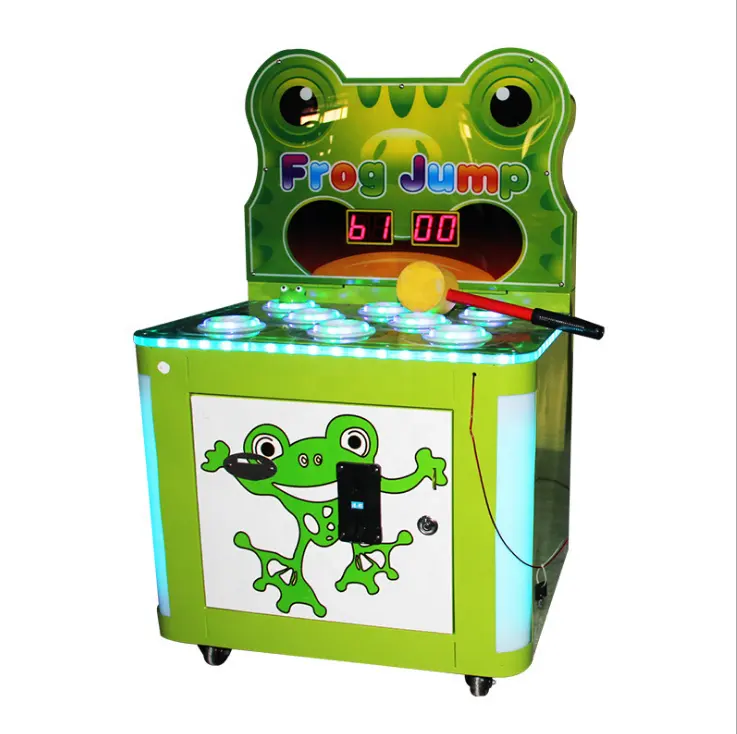 Máquina de jogos para crianças operada por moedas, máquina de parque infantil, martelo para bater uma toupeira, oferta imperdível de 2024