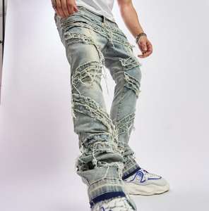 <span class=keywords><strong>กางเกง</strong></span><span class=keywords><strong>ยีน</strong></span><span class=keywords><strong>ส์</strong></span><span class=keywords><strong>ขา</strong></span><span class=keywords><strong>ยาว</strong></span>ของผู้ชายแบบลำลองมีรอยขาด<span class=keywords><strong>ขา</strong></span>กว้างผ้ายืดแฟชั่นมีรู - Product Image 3