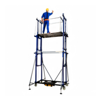 Système d'échafaudage électrique en stock sur site, offrant un support de levage stable et une réglage flexible de la hauteur