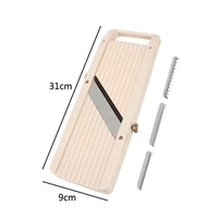 Gadget de cuisine, mandoline manuelle réglable pour couper les légumes, avec 4 lames en acier inoxydable, métal