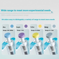 Pipette manuelle en plastique bio-transparente monocanal micro-réglable entièrement autoclavable pour prélèvement quantitatif