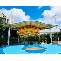 Structure de toit en membrane tendue architecturale de haute qualité pour terrain de football, tente de terrain de basketball, court de padel et de tennis