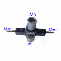 Clé à écrou M5 avec roulement unidirectionnel intégré, tournevis de 1,5 mm et 2,0 mm, outil de déverrouillage de l'hélice et du moteur pour drone de course FPV RC