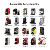 IKITCHEN Capsule Réutilisable en Acier Inoxydable, Couvercle Métallique de Haute Qualité Compatible avec les Machines à Café Nespresso Rechargeables