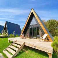 Maisons préfabriquées de forme triangulaire, cabane en A de 20 pieds, maison en alliage d'aluminium, maison triangulaire de luxe pour hôtels, maison préfabriquée