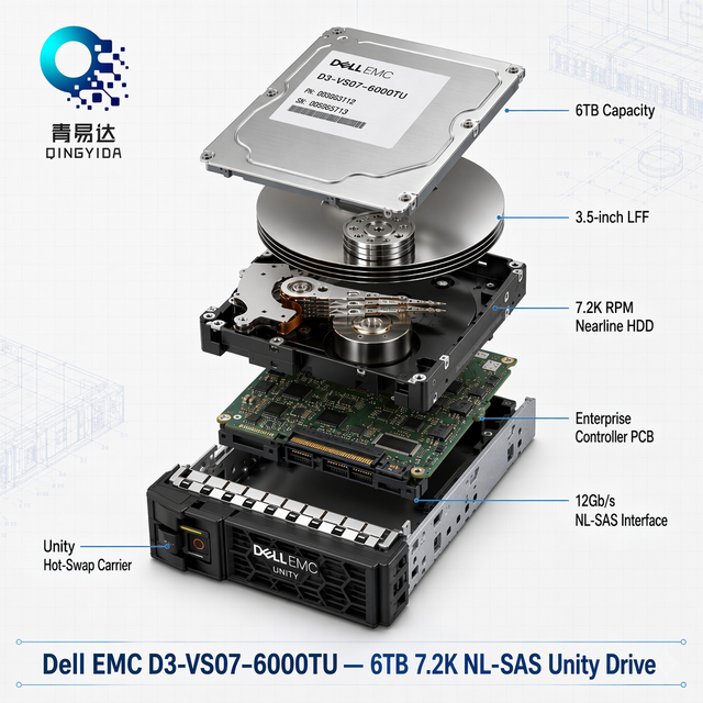 D3-VS07-6000TU EMC 6TB 7.2K 12G NL SAS 3.5" Internal New HDD for Server Applications 12 Months Warranty