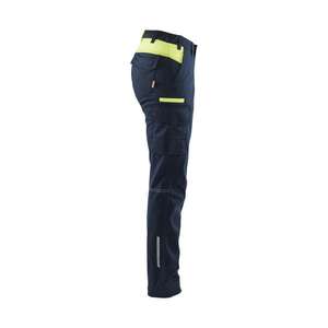BLAKLADER - 714418328633C38 Pantalones industriales para mujer elásticos Azul marino oscuro/amarillo-PANTALÓN DE TRABAJO EAN 7330509894743 - Product Image 5