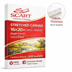 SCART 16X20Inch 380g 100% Pure Cotton Painting Canvas For Acrylic Paint Painting Blank Panel Canvas - Product Image 1
