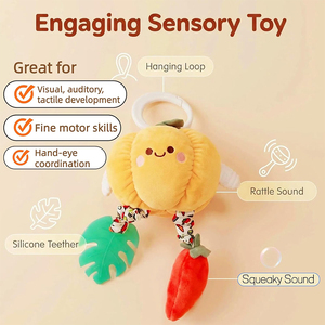 Giocattoli Morbidi in Peluche a Forma di Zucca Eco-Friendly per Neonati, da Appendere al Passeggino, Culla, Seggiolino Auto, con Sonagli e Massaggiagengive, per Halloween, Regalo per Neonati - Product Image 2