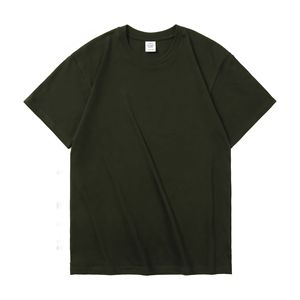 230克100%纯棉精梳棉无印花复古纯色夏季短袖宽松透气高弹力男士T恤 - Product Image 5