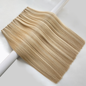 Base ultra-platte sans cheveux en trop pour superposer plusieurs nuances, mélange dimensionnel personnalisé sans couture, cheveux vierges européens pour - Product Image 4