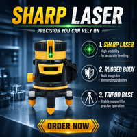 Faisceau vert à nivellement automatique de haute précision Niveau laser à ligne croisée à 360 degrés