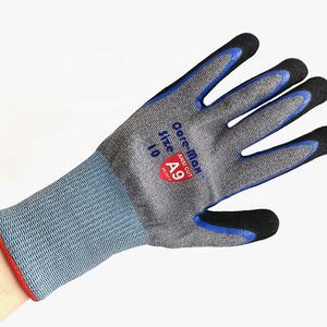 NMSHIELD-guantes de trabajo de nitrilo, guantes de nitrilo con revestimiento de nivel A9, anticorte, Logo personalizado, OEM, resistentes al agua, a granel - Product Image 6