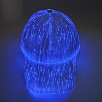 Conception personnalisée Casquettes de baseball lumineuses colorées à LED lumineuses Chargement USB Casquettes lumineuses pour la fête de Noël Festival Musique Événement