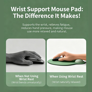 Tùy chỉnh hình ảnh Ergonomic chuột Pad cổ tay phần còn lại Mousepad cổ tay hỗ trợ chuột mat với Non-Slip cơ sở Pain Relief cho máy tính xách tay - Product Image 5