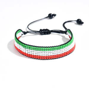 Bracelets à breloques drapeaux de 192 pays en gros : Liban, Italie, Éthiopie, EAU, Somalie, Iran, Bracelet drapeau américain Miyuki - Product Image 4