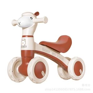 Alpaca Balance Bike For 1-3 Years Old Kids 12 Inch <b>Wheels</b> Adjustable Seat Four <b>Wheel</b> Baby Walker <b>Plastic</b> Rim - Product Image 5