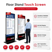Kiosque publicitaire LCD sur pied avec système Android pour centre commercial, 55 pouces, pour intérieur