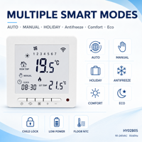 Thermostat WiFi intelligent Design moderne PC + ABS 220V/230V Contrôle programmable de la pièce de chauffage pour la maison ou l'hôtel