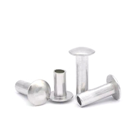 Rivets tubulaires semi-creux en aluminium à tête ronde 3mm 4mm 5mm personnalisables pour la fabrication de meubles