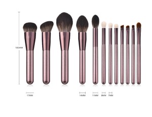 Beautyts Set di pennelli per il trucco 12 pezzi fondotinta in polvere fard settore contorno cosmetici Private Label per il viso spazzola Kit - Product Image 4