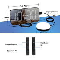 Despertador Vibrador Extra Fuerte, Sacudidor de Cama, Relojes Digitales con Pantalla Grande, Cargador USB, Luz Nocturna, Incluye Función de Radio