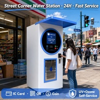 Máquina Expendedora de Agua Fría con Lector de Tarjetas, Purificador RO de 800 GPD, Kiosco de Recarga para Supermercados, Entrada y Vestíbulo