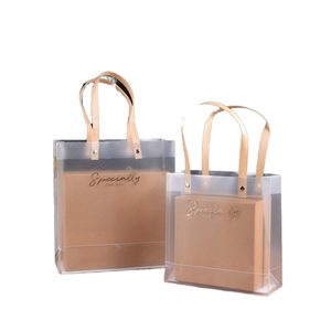 Vente en gros de sacs fourre-tout en PP personnalisés avec motifs floraux transparents, sacs d'emballage à provisions pour cadeaux, logos, sérigraphie/impression offset ISO9001 - Product Image 1