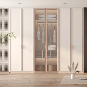 ตู้เก็บของทางเข้าห้องนอนสไตล์โมเดิร์นสีครีม พร้อมบานประตูไร้มือจับ ช่องเก็บของขนาดใหญ่ ดีไซน์โค้งมน เป็นมิตรกับสิ่งแวดล้อม ทนทาน เฟอร์นิเจอร์สำหรับบ้าน - Product Image 1