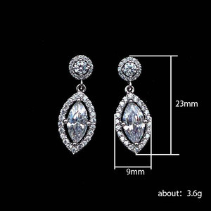 Eleganti Orecchini Pendenti con Pietra Marquise per Donne, Orecchini Scintillanti per Uso Quotidiano e Feste, Gioielli alla Moda - Product Image 5