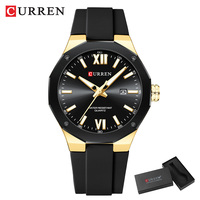 Montre-bracelet de luxe pour homme Curren 8465, montre à quartz originale vintage avec calendrier, pour homme, avec boîte