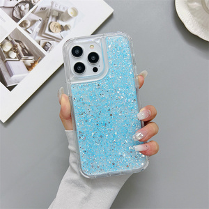 Brillant Glitter Goutte Colle Téléphone Cas Hybride PC + TPU Anti-chute Couverture pour Motorola <span class=keywords><strong>Moto</strong></span> G35 G15 G05 G45 G55 G75 G85 - Product Image 4