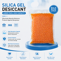 Gel de silice orange super absorbant, déshydratant, vente en gros d'usine, auxiliaire chimique d'absorption d'humidité