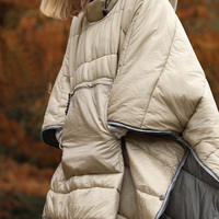 Sac de couchage gonflable pour adulte en nylon ultraléger, 3 saisons, rembourrage en fibres synthétiques, essentiel pour le camping en plein air