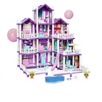 Ensemble de blocs de construction Château de Princesse Créatif pour Filles - Jouet Éducatif à Assembler Soi-même Briques en Plastique Colorées Jeu de Rôle Imaginatif