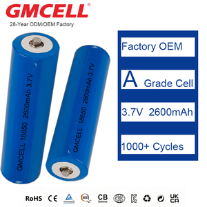 Batería Recargable de Iones de Litio 3.7V 2600mAh 18650, Celda de Grado A, 1000 Ciclos, Fábrica 18650 - Product Image 1