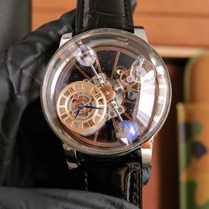 Jacob and Co Watch Astronomia Casino Mecánico Tourbillon Relojes 45mm Oro Rosa Correa de cuero Sketon Dial Montre De Luxe Homme - Product Image 3