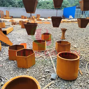 Série metálica corten aço para plantador do jardim ao ar livre