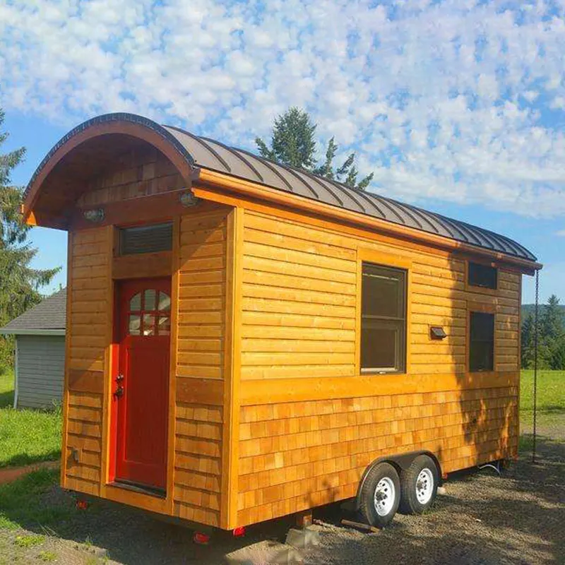 De Nieuwste Stijl Tiny Huis Met Wielen Ondersteuning Maatwerk Service Geprefabriceerde Houten Structuur Mobiele Prefab