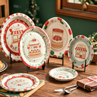 Nouvelles assiettes en papier jetables de qualité supérieure pour les fêtes, vente en gros