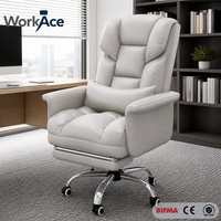 Fauteuil de bureau de direction en cuir, vente en gros fabricant, avec roulettes cinq étoiles, réglable en hauteur et inclinable, certifié CE EN1335, pour projets commerciaux