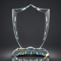 Plaque de récompense en cristal 3D en gros avec bases multi-styles pour événements sportifs et cérémonies d'entreprise