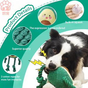 Yüksek kalite toptan sıcak satış çevre dostu köpek çiğnemek oyuncak dayanıklı gıcırtılı peluş doldurulmuş avokado meyve Pet oyuncaklar - Product Image 2