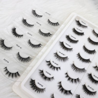 Vente en gros 12mm faux cils de vison faits à la main 3D 5D vaporeux pleine bande cils étiquette privée emballage cils vendeur