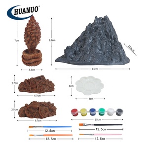 Bambini educativi 42 pz modelli di dinosauri giocattoli di pittura <span class=keywords><strong>albero</strong></span> vulcanico pietre fai da te modello di colore <span class=keywords><strong>disegno</strong></span> - Product Image 5