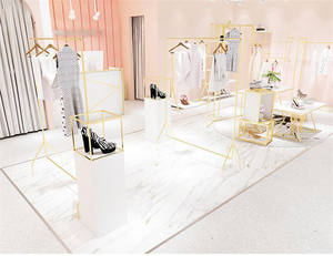 Commercio all'ingrosso Boutique di Moda Oro <span class=keywords><strong>Negozio</strong></span> di <span class=keywords><strong>Abbigliamento</strong></span> di Design del Display Apparecchi di boutique <span class=keywords><strong>negozio</strong></span> di <span class=keywords><strong>abbigliamento</strong></span> - Product Image 4