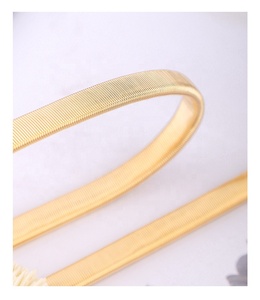 Cinturones de <span class=keywords><strong>Cadena</strong></span> Metálica Elástica Plateada y Dorada de Moda, Cinturón Delgado de Lujo <span class=keywords><strong>para</strong></span> Mujer, Cinturón de <span class=keywords><strong>Cadena</strong></span> Brillante <span class=keywords><strong>para</strong></span> Vestido - Product Image 6